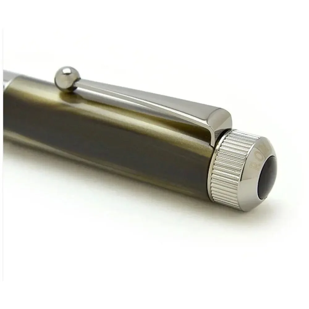 Romeo No.3 black/silver ballpoint pen wide barrel
